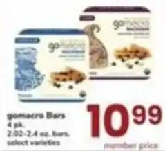 Safeway gomacro Bars offer