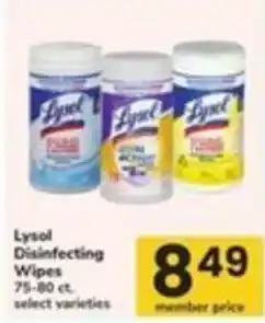 Safeway Lysol Disinfecting Wipes offer