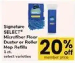 Safeway Signature Select Microfiber Floor Duster or Roller Mop Refills offer