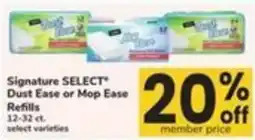 Safeway Signature Select Dust Ease or Mop Ease Refills offer