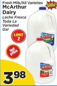 Presidente McArthur Dairy Fresh Milk offer