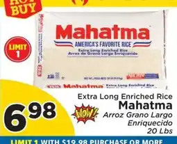 Presidente Mahatma extra long enriched rice offer