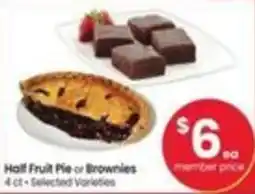 Safeway Half Fruit Pie or Brownies offer