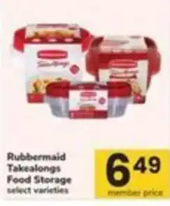 Safeway Rubbermaid Takealongs Food Storage offer
