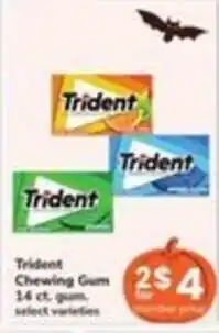 Safeway Trident Chewing Gum offer