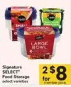 Safeway Signature Select Food Storage offer