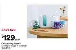 Michaels Cricut Mug Press offer