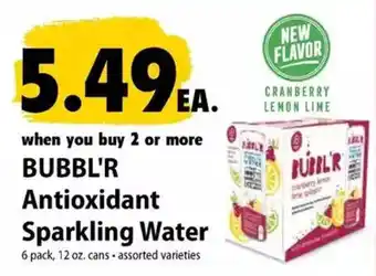 Festival Foods Bubbl'r Antioxidant Sparkling Water offer