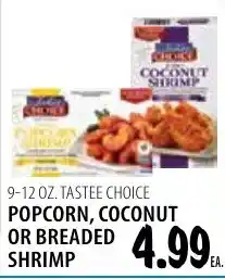 Karns Tastee Choice Popcorn, Coconut or Breaded Shrimp offer