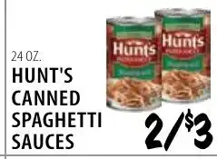 Karns Hunt's canned spaghetti sauces offer