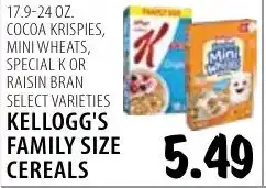 Karns Kellogg's family size cereals offer
