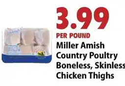 Festival Foods Miller Amish Country Poultry Boneless, Skinless Chicken Thighs offer