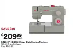 Michaels Singer Hd4452 Heavy-Duty Sewing Machine offer