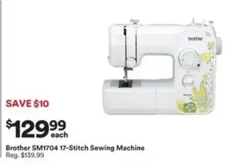 Michaels Brother SM1704 17-Stitch Sewing Machine offer