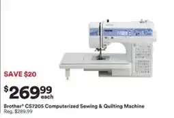 Michaels Brother CS7205 Computerized Sewing & Quilting Machine offer