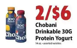 Festival Foods Chobani Drinkable 30G Protein Yogurt offer