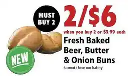Festival Foods Fresh Baked Beer, Butter & Onion Buns offer
