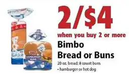 Festival Foods Bimbo Bread or Buns offer