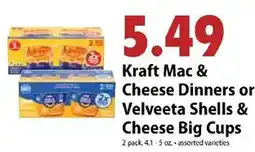 Festival Foods Kraft Mac & Cheese Dinners or Velveeta Shells & Cheese Big Cups offer