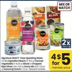 Safeway Signature Select Clear Sparkling Water offer