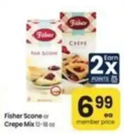 Safeway Fisher Scone or Crepe Mix offer