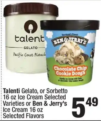 Talenti Gelato or Ben & Jerry's Ice Cream