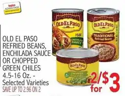 Ingles Markets Old El Paso refried beans, enchilada sauce or chopped green chiles offer