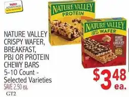 Ingles Markets Nature Valley crispy wafer, breakfast, pbj or protein chewy bars offer