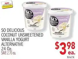Ingles Markets So Delicious coconut unsweetened vanilla yogurt alternative offer