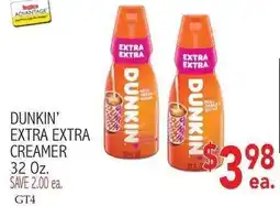 Ingles Markets Dunkin' extra extra creamer offer