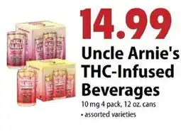 Festival Foods Uncle Arnie's thc-infused beverages offer