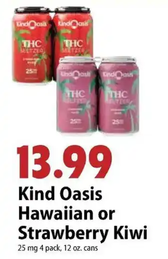 Festival Foods Kind Oasis Hawaiian or Strawberry Kiwi offer