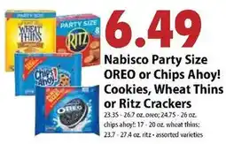 Festival Foods Nabisco Party Size OREO or Chips Ahoy! Cookies, Wheat Thins or Ritz Crackers offer