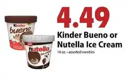 Festival Foods Kinder Bueno or Nutella Ice Cream offer