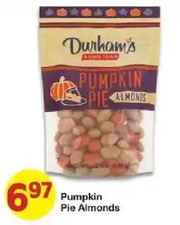 United Supermarkets Durham's pumpkin pie almonds offer