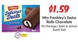 Woodman's Mrs Freshley's Swiss Rolls Chocolate offer