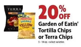 Festival Foods Garden of Eatin' Tortilla Chips or Terra Chips offer