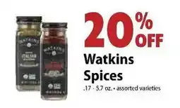Festival Foods Watkins Spices offer