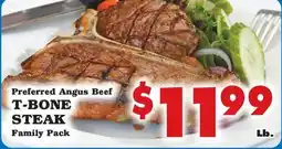 Foodland Preferred angus beef t-bone steak offer