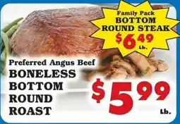 Foodland Preferred Angus Beef Boneless Bottom Round Roast offer