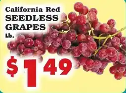 Foodland California red seedless grapes offer
