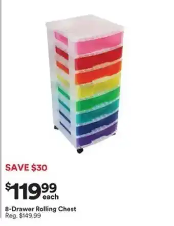 8-Drawer Rolling Chest