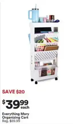 Michaels Everything Mary Organizing Cart offer