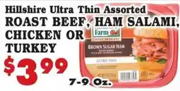 Foodland Hillshire ultra thin assorted roast beef, ham salami, chicken or turkey offer