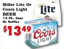 Foodland Miller Lite Or Coors Light Beer offer