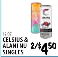 Karns Celsius & Alani Nu Singles offer
