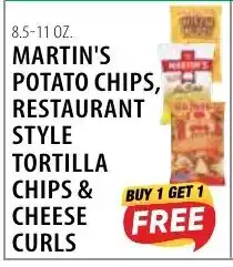 Karns Martin's potato chips, restaurant style tortilla chips & cheese curls offer