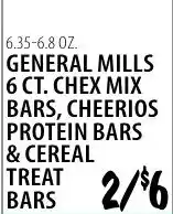 Karns General mills chex mix bars, cheerios protein bars & cereal treat bars offer