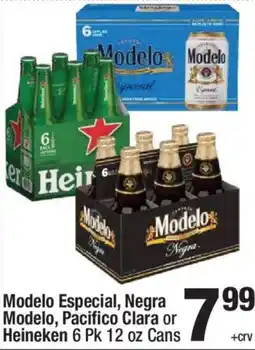 Super King Markets Modelo Especial, Negra Modelo, Pacifico Clara or Heineken offer