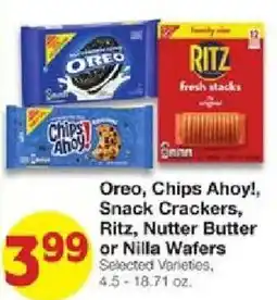 United Supermarkets Oreo, Chips Ahoy!, Snack Crackers, Ritz, Nutter Butter or Nilla Wafers offer